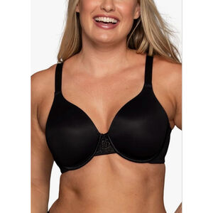 Vanity Fair Women's Black Full Figure Beauty Back Smoothing Bra, 36D